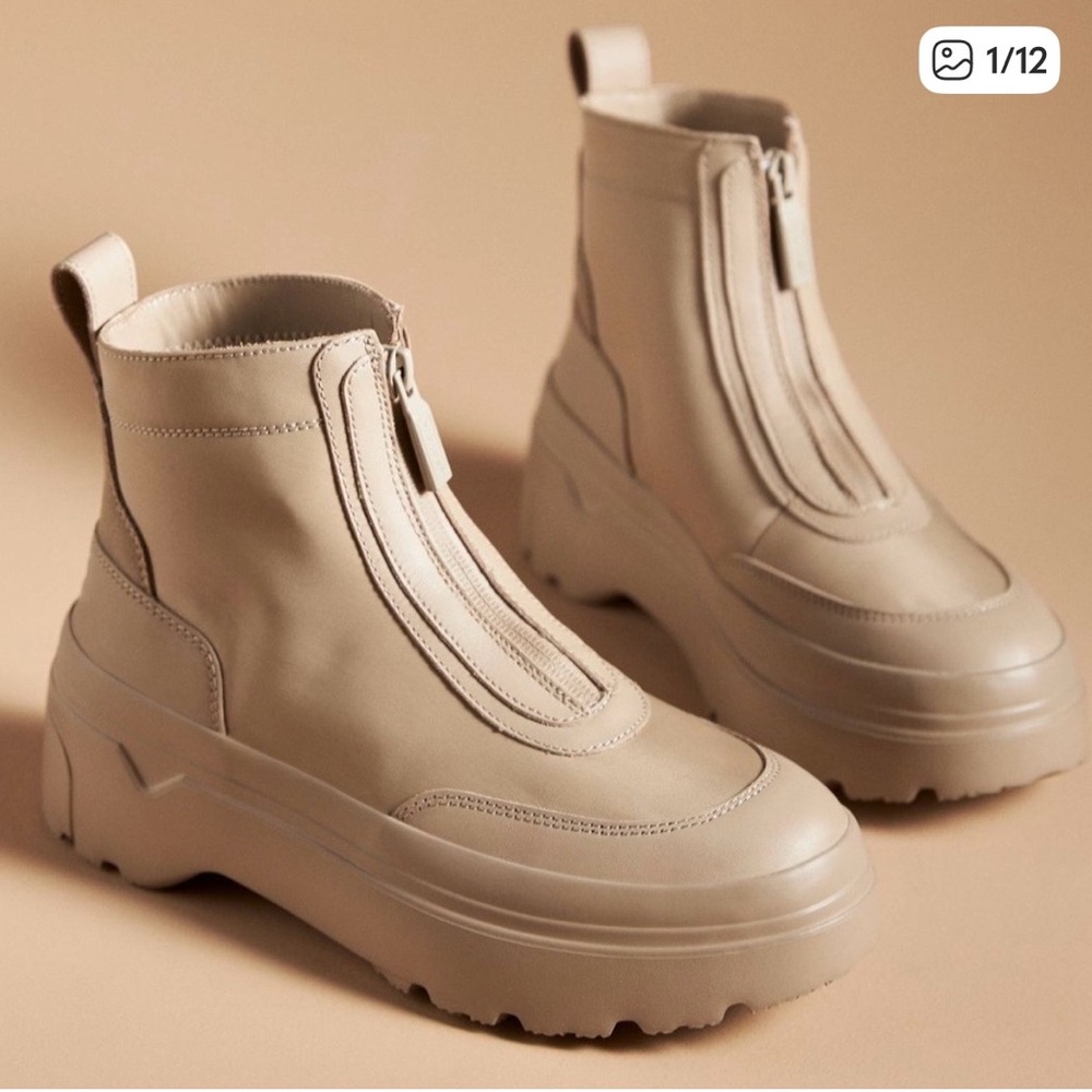 Anthropologie Hunter Explorer Zip Flatform Boots